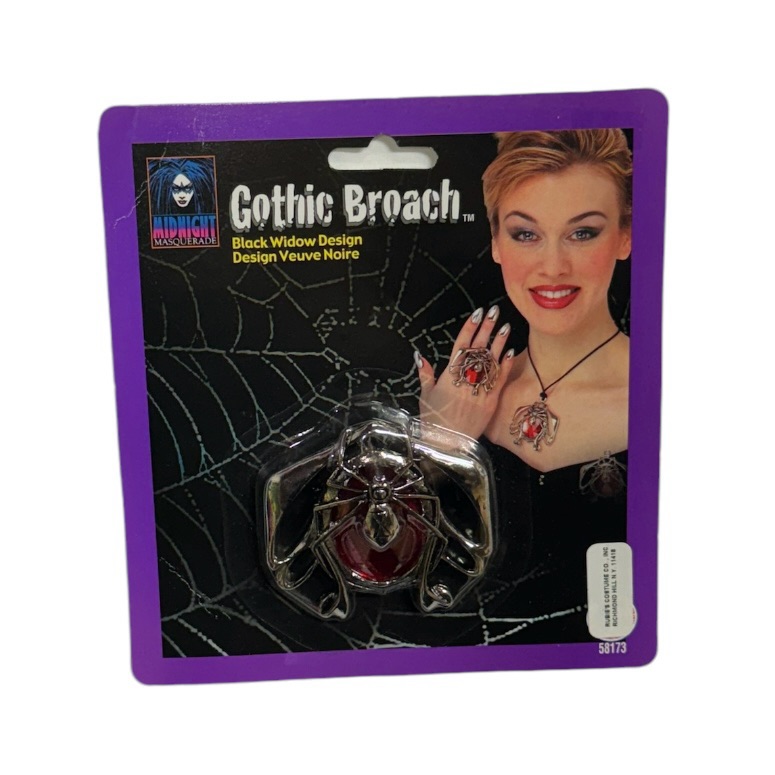 Rubie’s Gothic Broach / Brooch Pin Black Widow Design Brand New In Packaging!